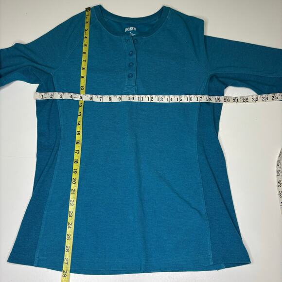 Duluth Trading Men’s Teal Long Sleeve Henley M - Picture 4 of 5